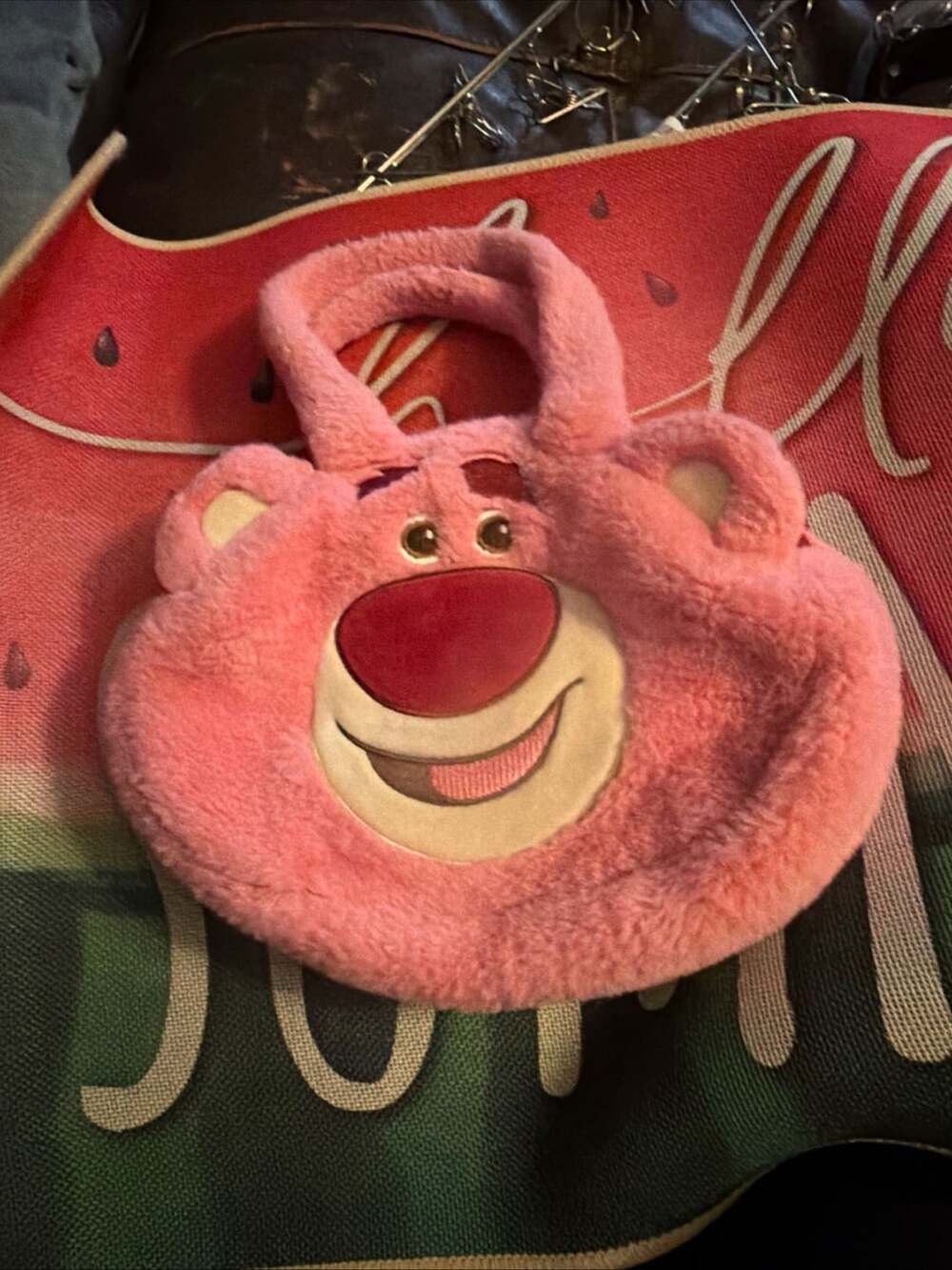 Toy Story Pink Lotso Soft Plush Handbag Children's Shoulder Bag